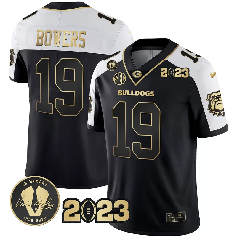 Black Red Jalen Carter georgia bulldogs 2023 champions jersey all stitched - Image 2