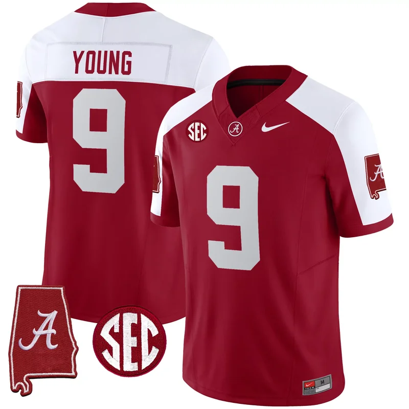 Black Jalen Milroe alabama crimson tide jersey v5 alabama map all stitched - Image 2