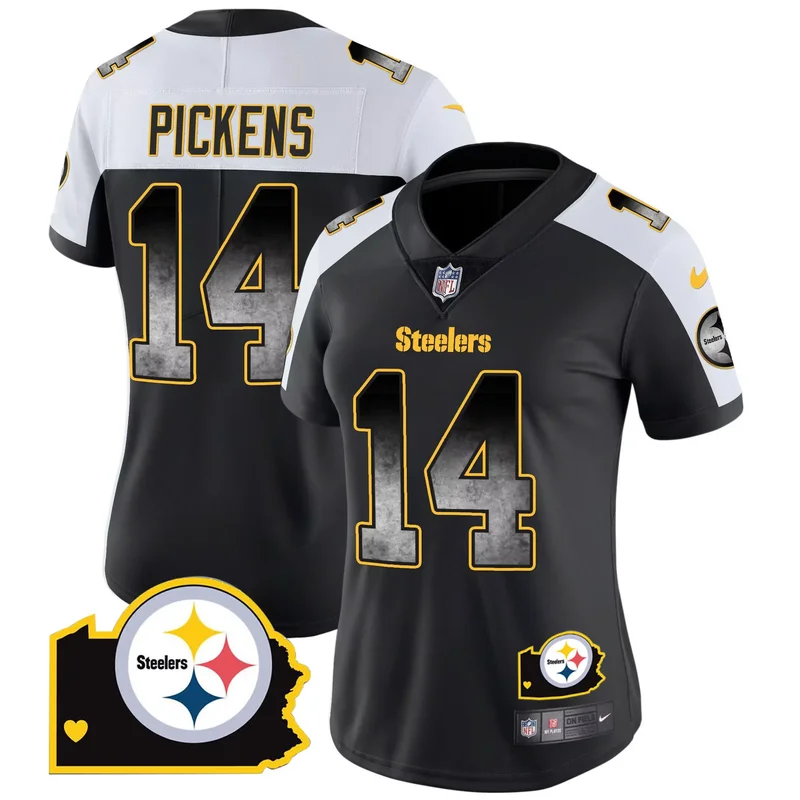Alternate George Pickens pittsburgh steelers arch smoke home patch jersey all stitched