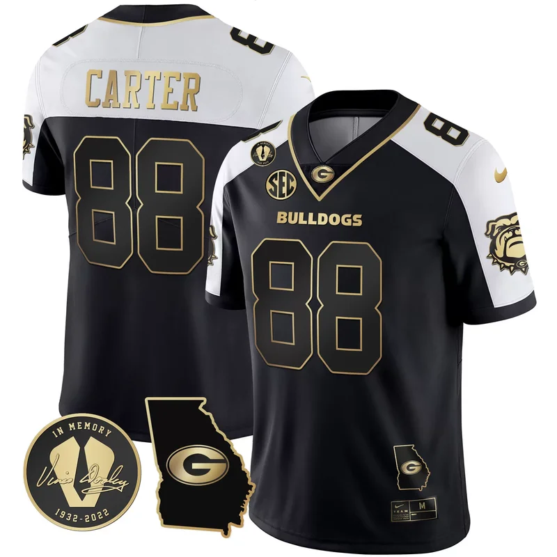 Alternate Jalen Carter georgia bulldogs 2023 jersey georgia map all stitched