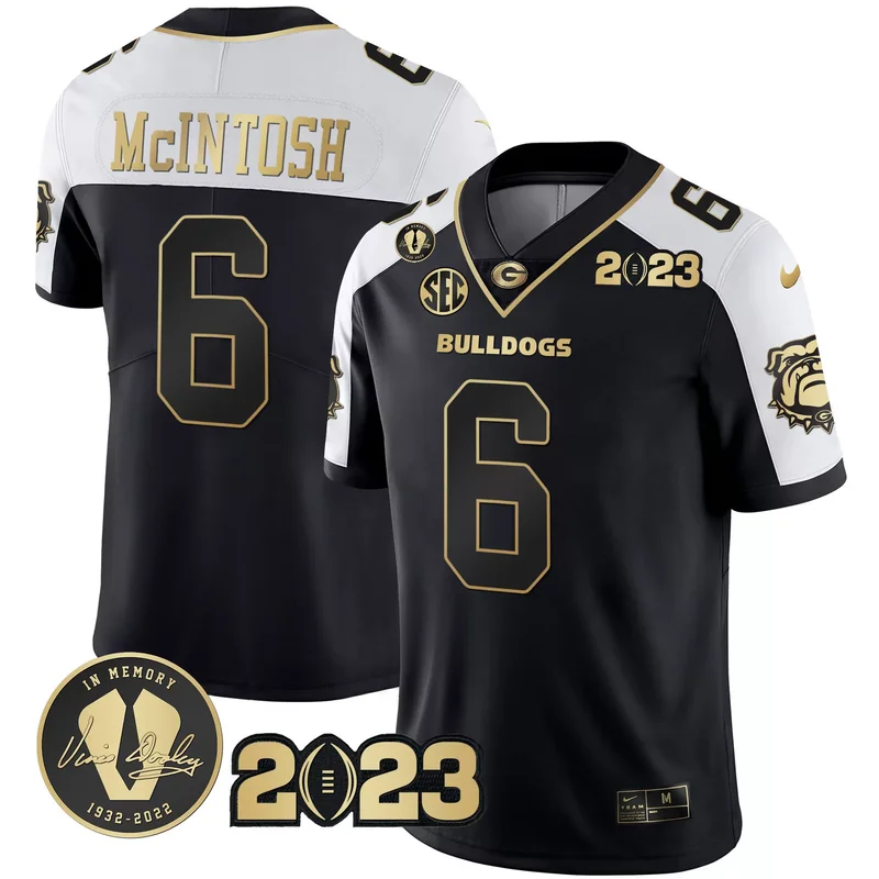 Alternate Kenny McIntosh georgia bulldogs 2023 champions jersey all stitched