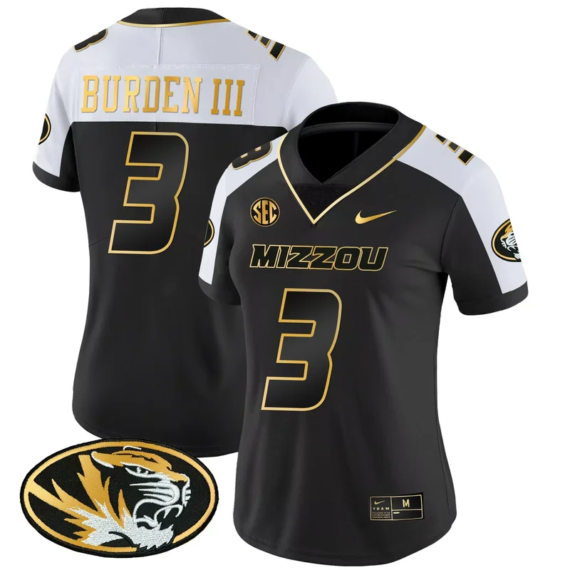 Black Gold Cody Schrader missouri tigers Gold jersey all stitched - Image 5