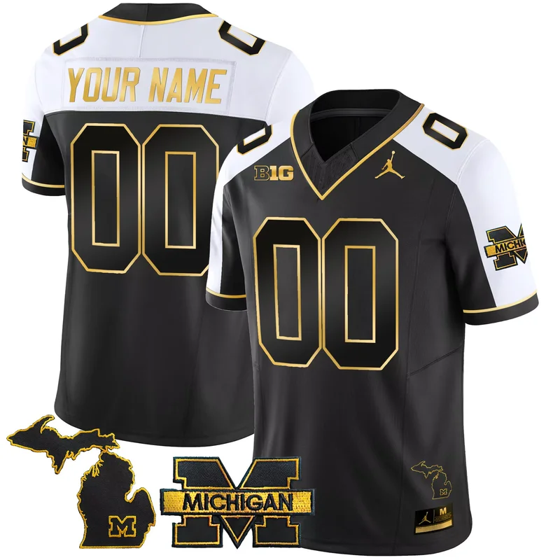Alternate michigan wolverines 2024 vapor Gold custom jersey all stitched