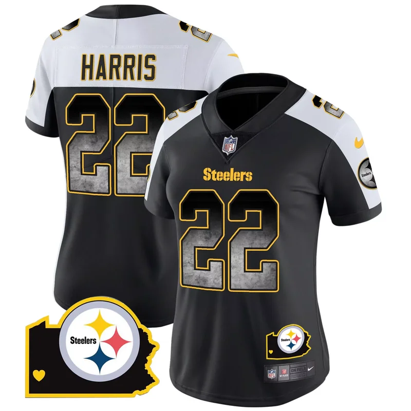 Alternate pittsburgh steelers dmr patch arch smoke vapor custom jersey all stitched - Image 5