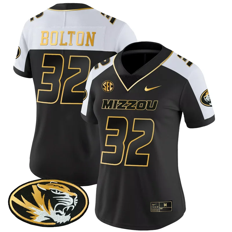 Alternate Brady Cook missouri tigers Gold jersey all stitched - Image 3
