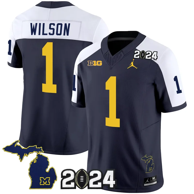Alternate Roman Wilson michigan wolverines 2024 jersey all stitched