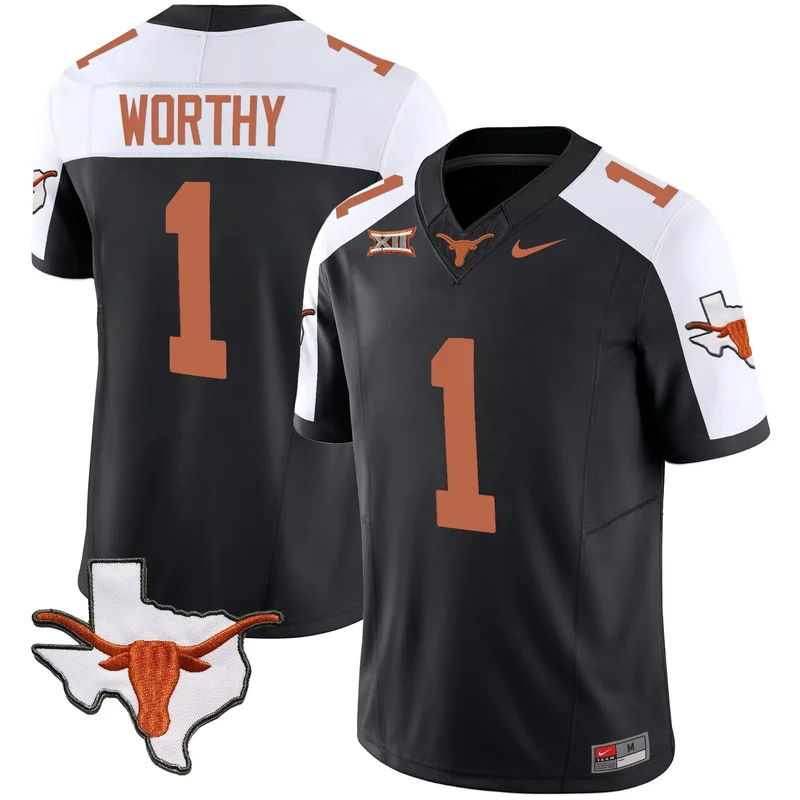 Black Alternate #1 Team texas longhorns jersey v3 all stitched - Image 5