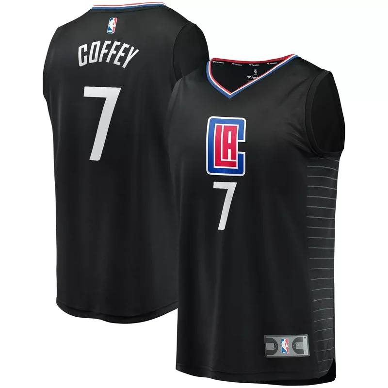 Amir Coffey La Clippers Fast Break Player Jersey Black - Statement Edition NBA