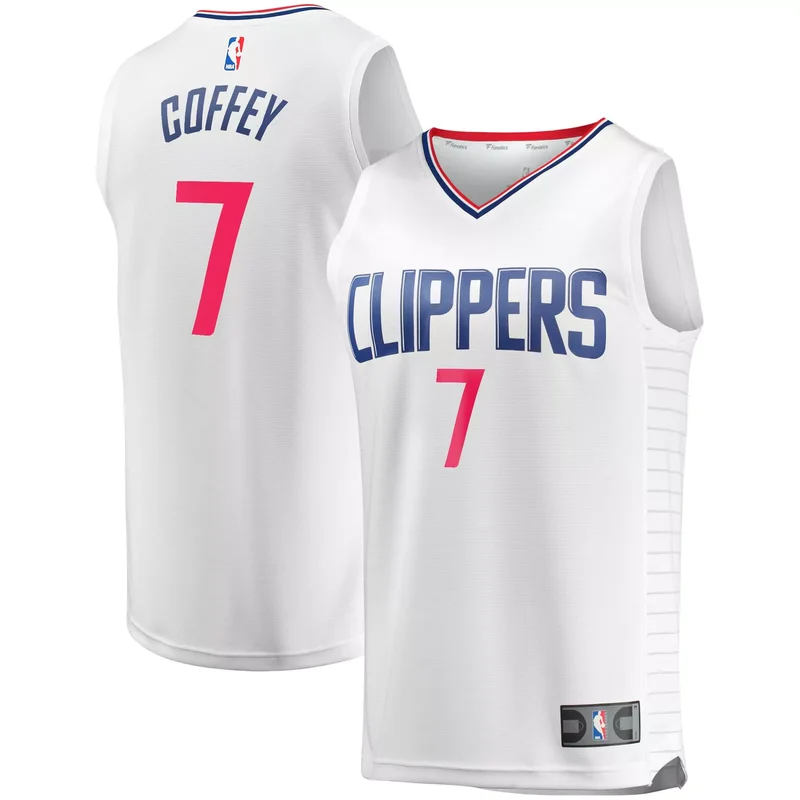 Amir Coffey La Clippers Fast Break Player Jersey White - Association Edition NBA