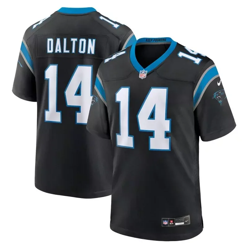 Carolina Panthers Custom Game Jersey Black - Image 4
