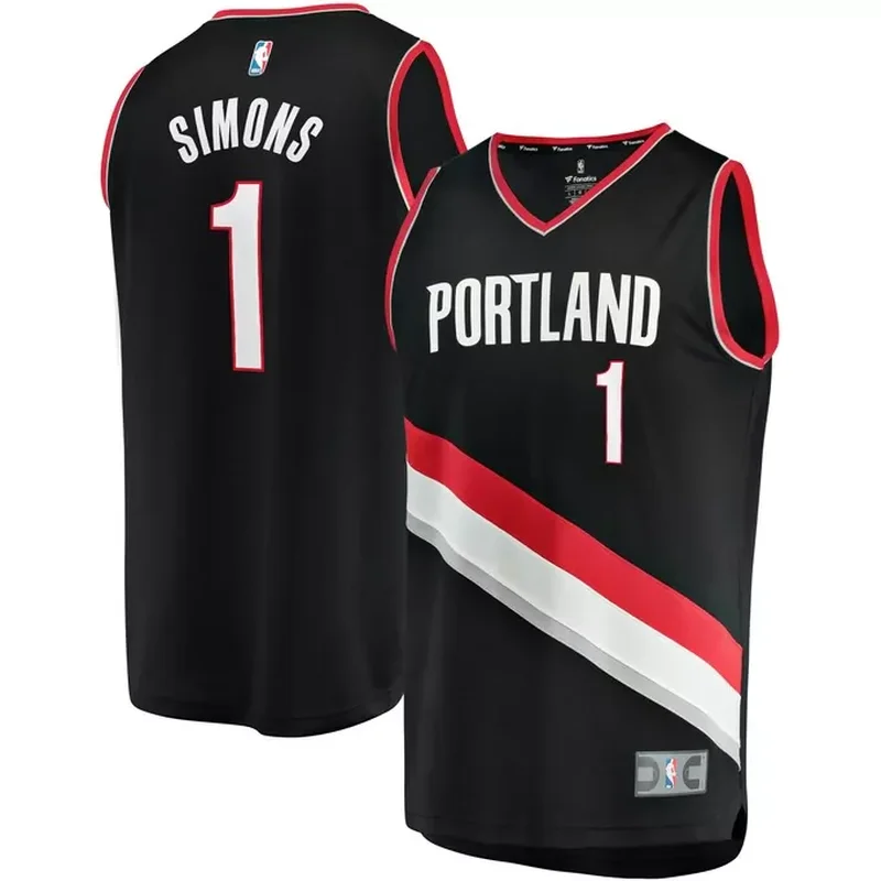 Anfernee Simons Portland Trail Blazers Fast Break Player Jersey Icon Edition Black