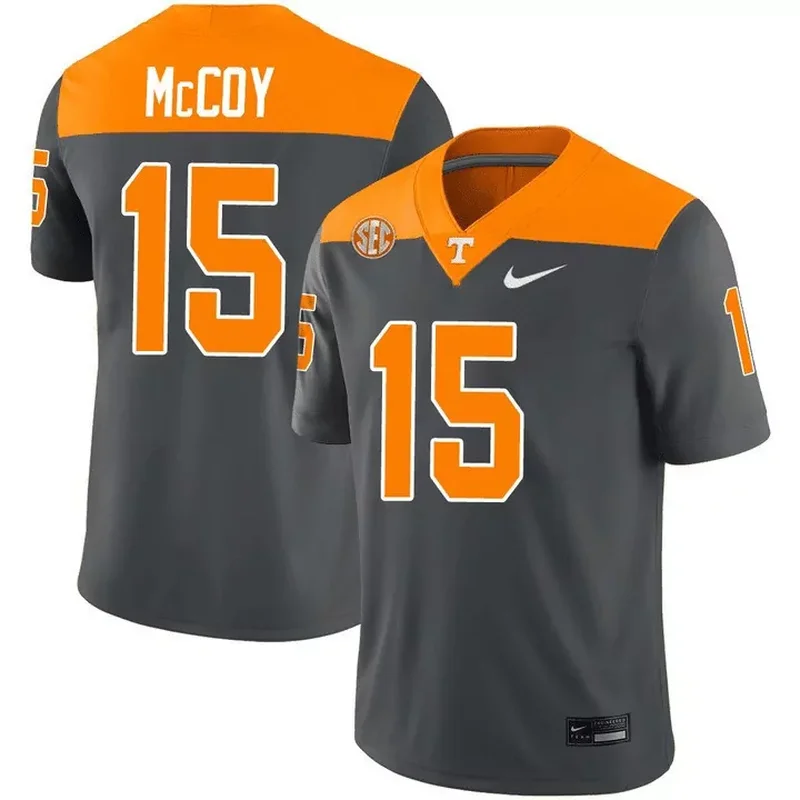 Anthracite Bru McCoy tennessee volunteers 2023 jersey all stitched