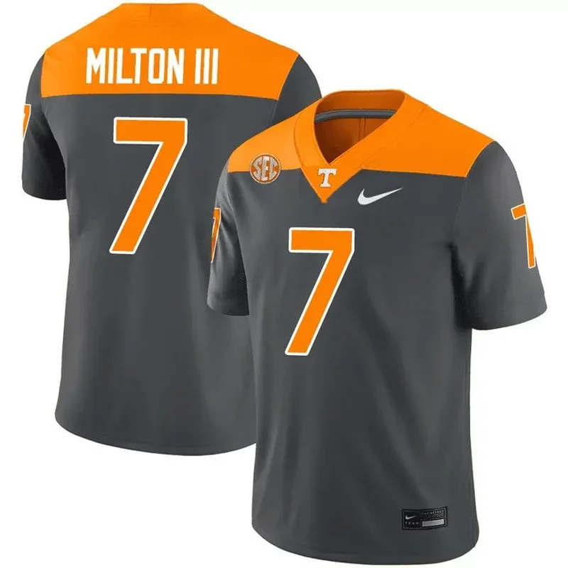 Black Jalin Hyatt tennessee volunteers college game jersey all stitched - Image 2