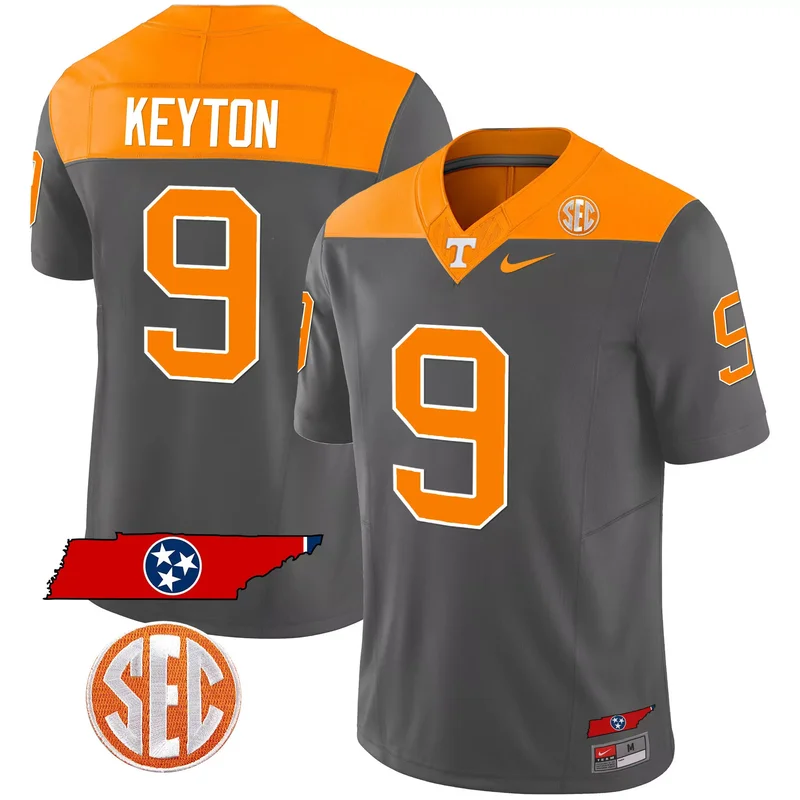 Jabari Small Smoke Gray tennessee volunteers 2023 Alternate jersey v4 all stitched - Image 5