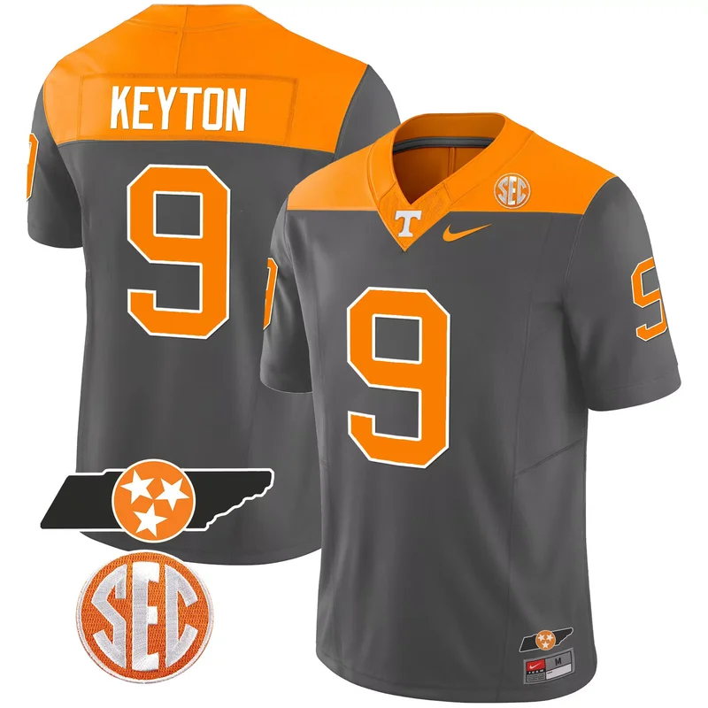 Jabari Small Smoke Gray tennessee volunteers 2023 Alternate jersey v4 all stitched - Image 2