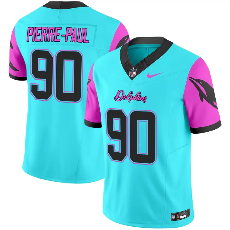 Black Dan Marino miami dolphins miami vice jersey all stitched - Image 4