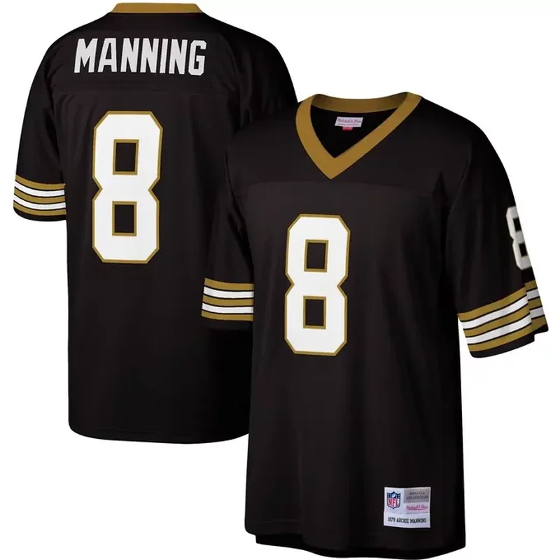 Morten Andersen New Orleans Saints Retired Player Legacy Jersey Black - Image 4