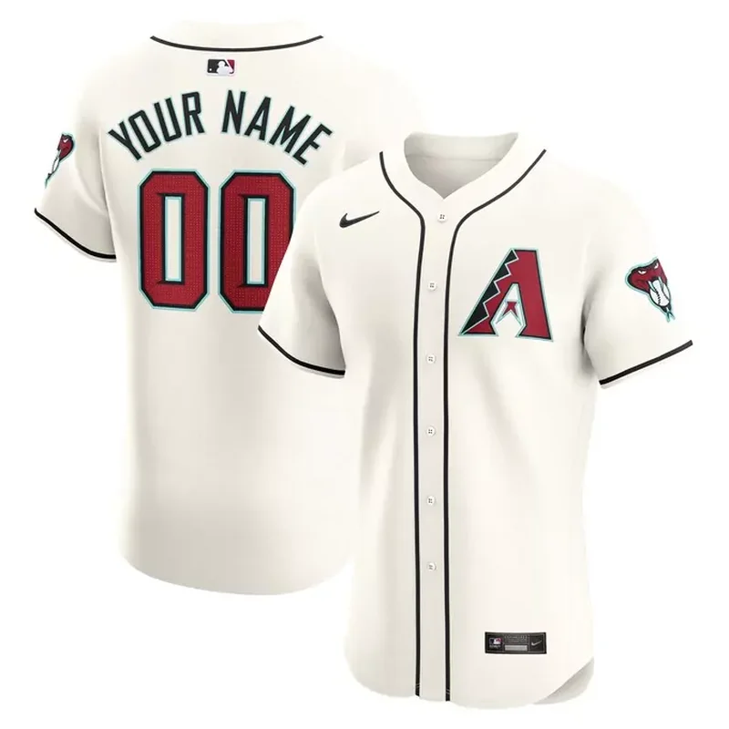Arizona Diamondbacks Home Elite Custom Jersey White