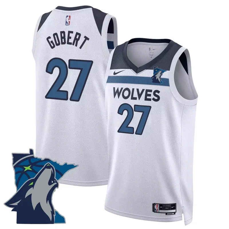 Association Anthony Edwards Minnesota Timberwolves Swingman Jersey Minnesota Patch All Stitched - Image 2