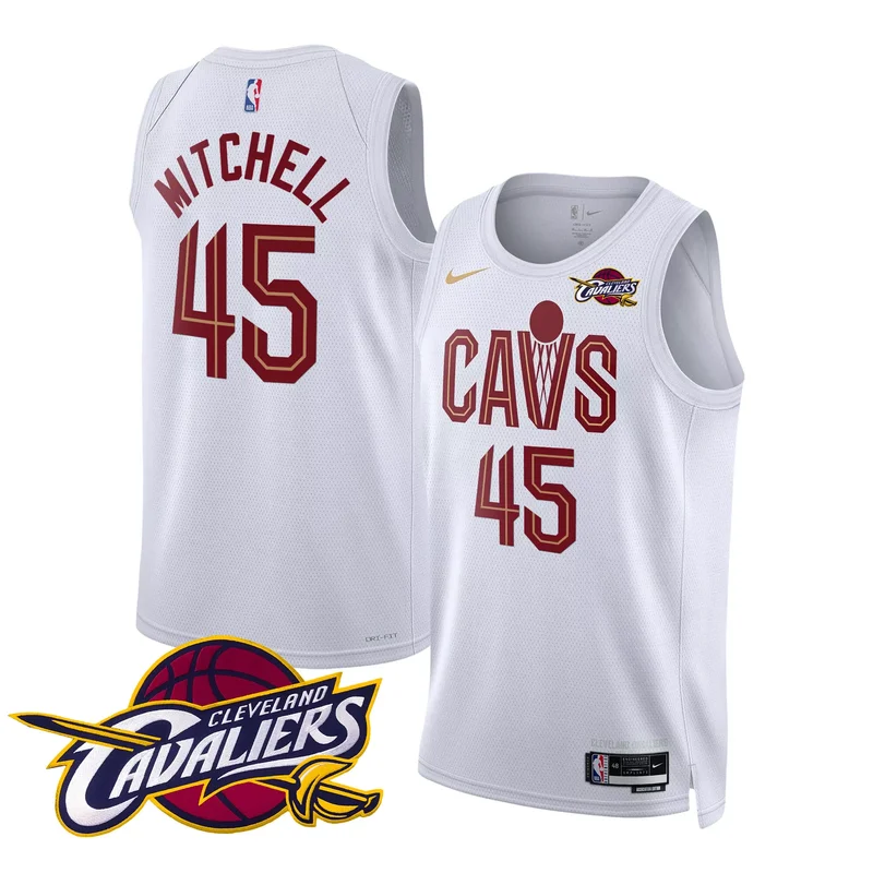 23 24 City Donovan Mitchell cleveland cavaliers swingman jersey v2 all stitched - Image 2