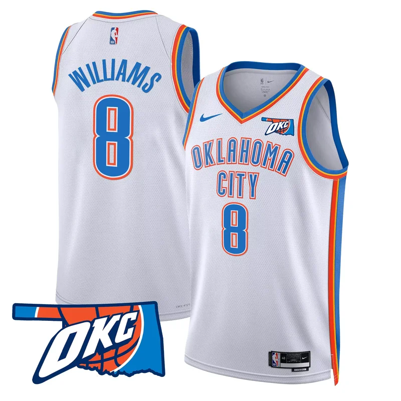 Association Luguentz Dort oklahoma City thunder swingman jersey oklahoma patch all stitched - Image 2