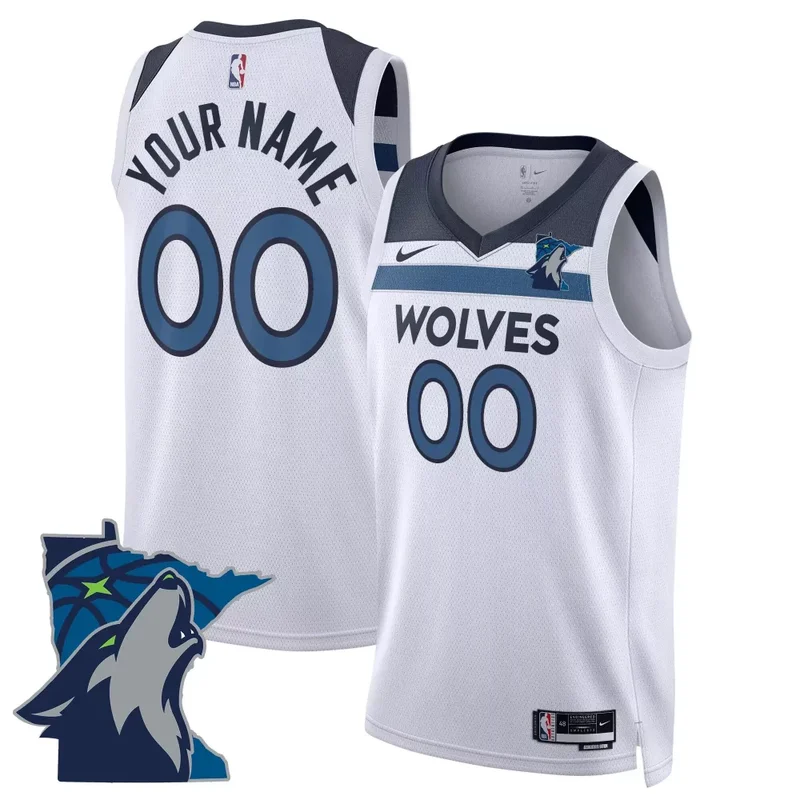 Association Minnesota Timberwolves Swingman Custom Jersey Minnesota Patch All Stitched