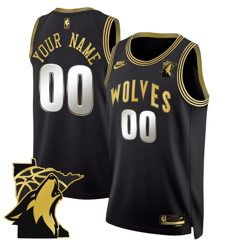 Association Minnesota Timberwolves Swingman Custom Jersey Minnesota Patch All Stitched - Image 4