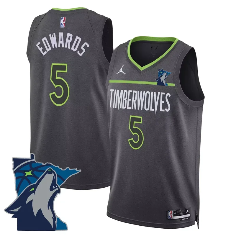 Association Nickeil Alexander Walker Minnesota Timberwolves Swingman Jersey Minnesota Patch All Stitched - Image 2