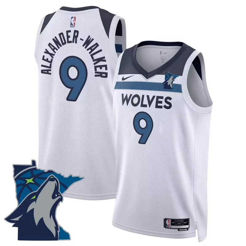 Association Nickeil Alexander Walker Minnesota Timberwolves Swingman Jersey Minnesota Patch All Stitched