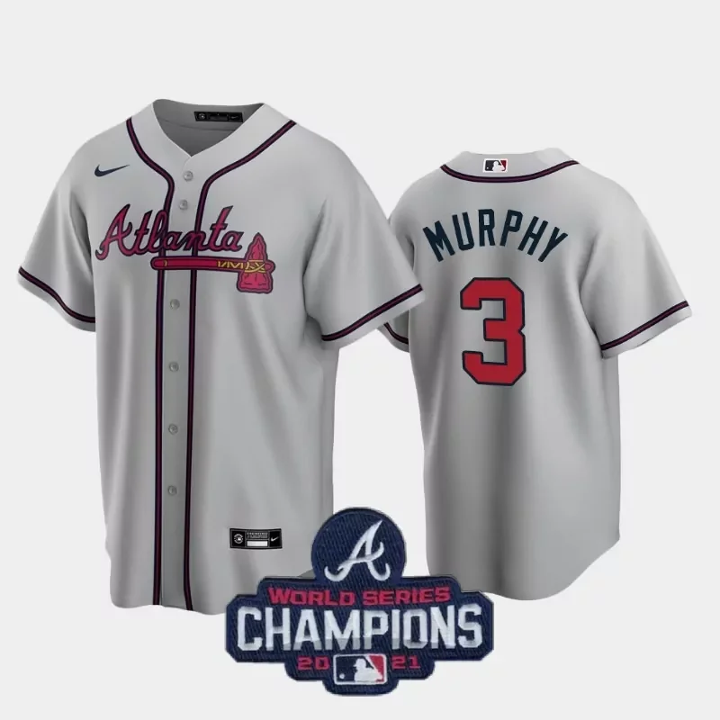 atlanta braves #3 dale murphy gray road Baseball jersey - Image 4