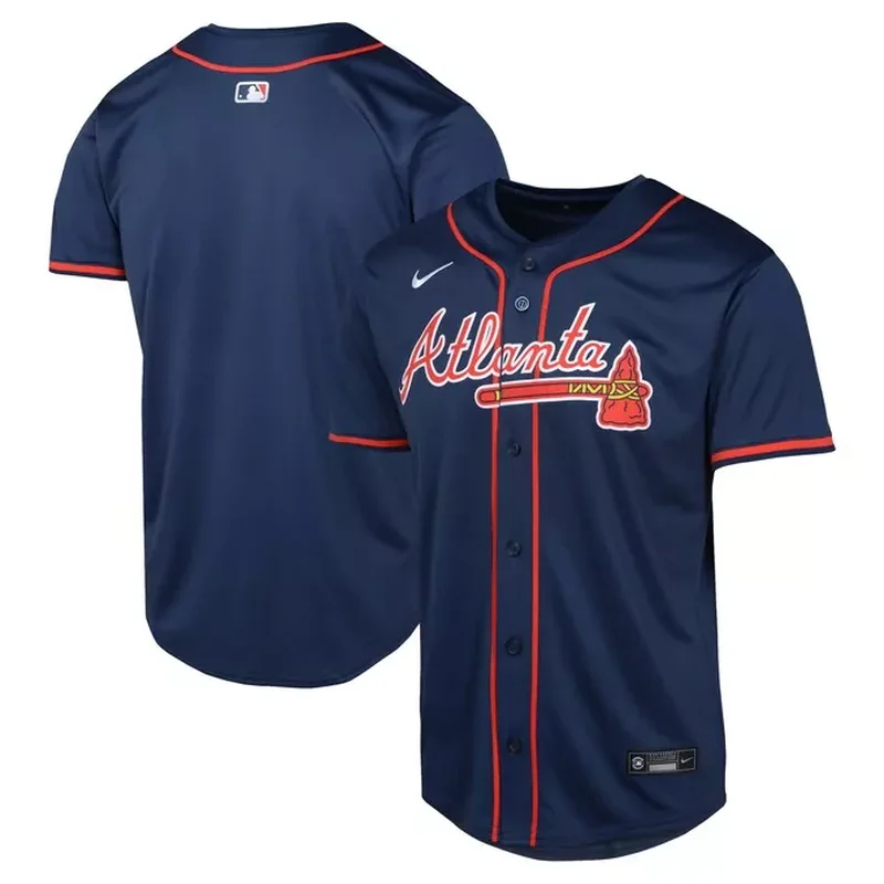 Ronald Acuña Jr Atlanta Braves Profile Pop Fashion Player Jersey Black - Image 4
