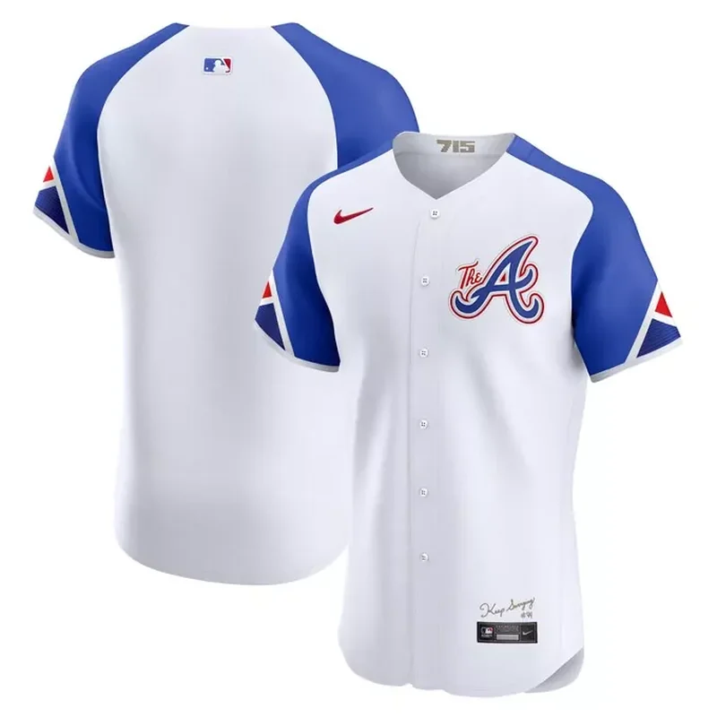 Atlanta Braves Womens #1 Mom Home Jersey White - Image 2