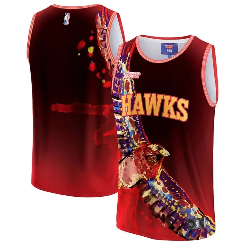Atlanta Hawks Fast Break Custom Jersey Association Edition White - Image 3