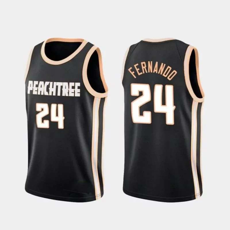 Atlanta Hawks Bogdan Bogdanovic 13 NBA 2021-22 City Gold Jersey Hawks Fans - Image 4