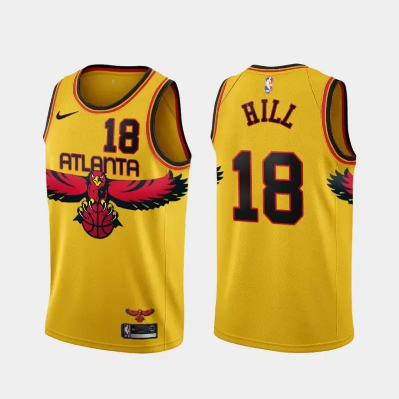 Atlanta Hawks Kevin Huerter 3 NBA 2021-22 City Gold Jersey Hawks Fans - Image 2