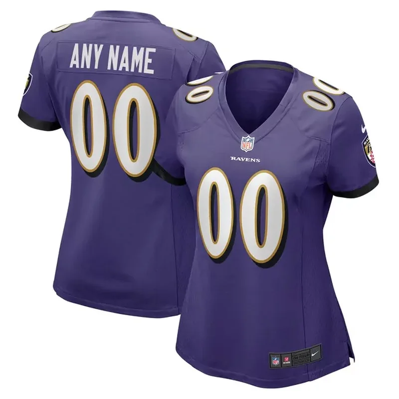 Baltimore Ravens Womens Custom Game Jersey Purple