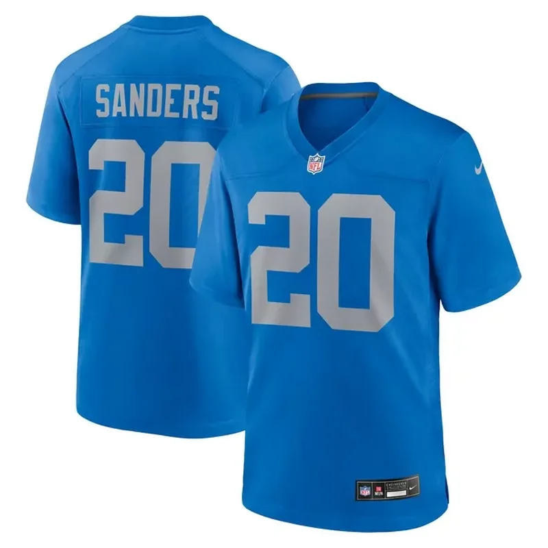 Jack Campbell Detroit Lions Game Jersey Blue - Image 5