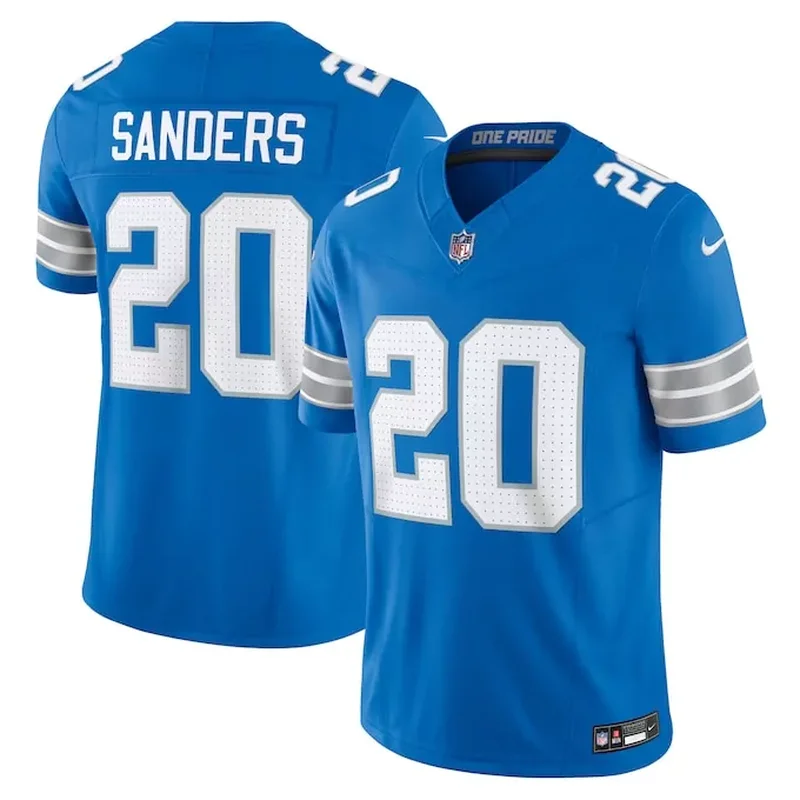Barry Sanders Detroit Lions 2024 Salute to Service Retired Player Jersey Arctic Camo - Image 3