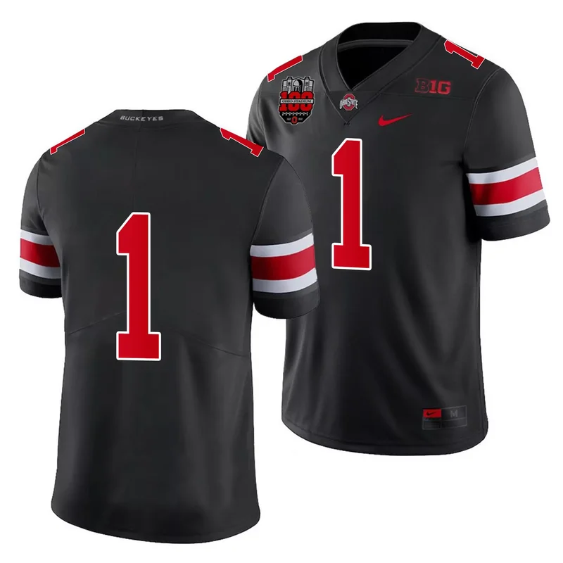 Black ohio state buckeyes player custom jersey all stitched - Image 5