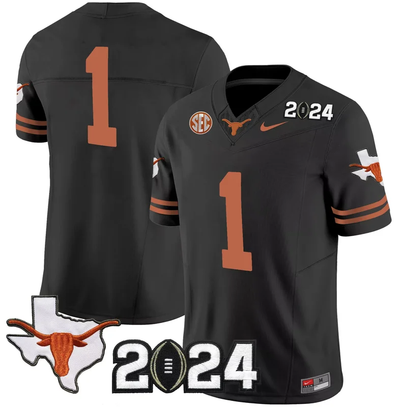 Black Arch Manning texas longhorns jersey all stitched - Image 3