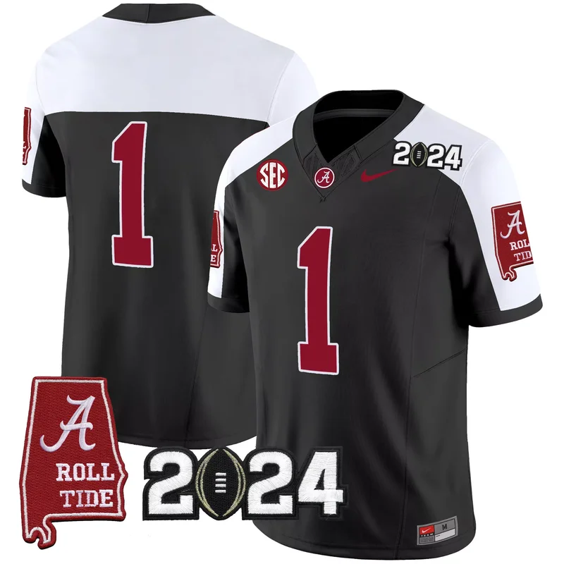 Black Alternate #1 Team alabama crimson tide 2024 jersey all stitched