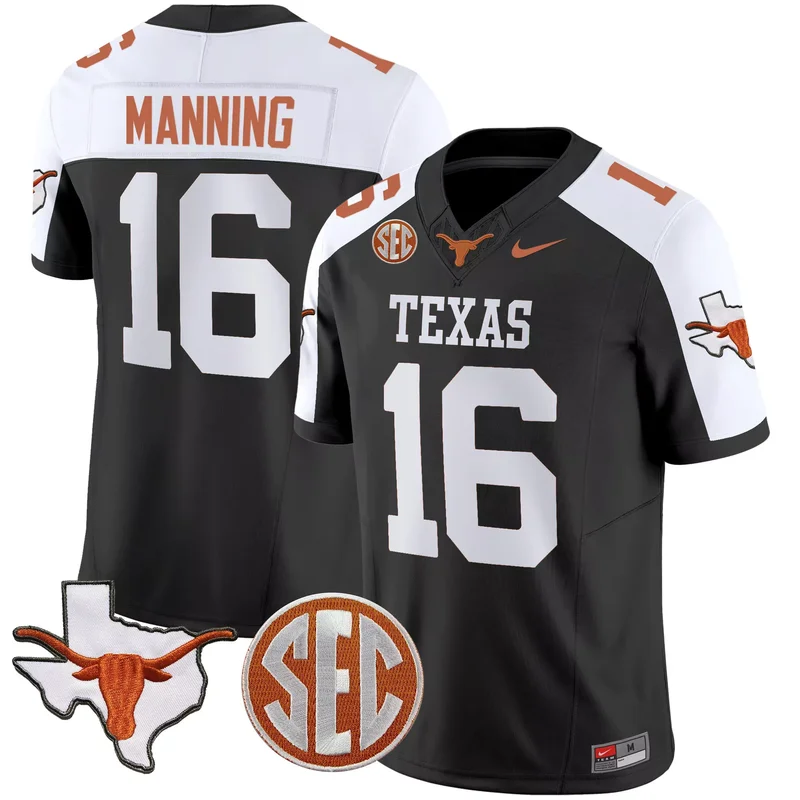 Black Alternate Ricky Williams texas longhorns sugar bowl sec patch jersey all stitched - Image 3