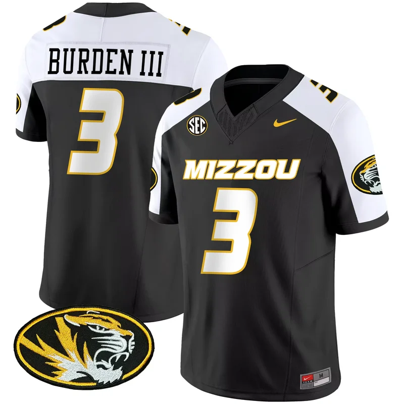 Black Gold Luther Burden III missouri tigers Gold jersey all stitched - Image 2