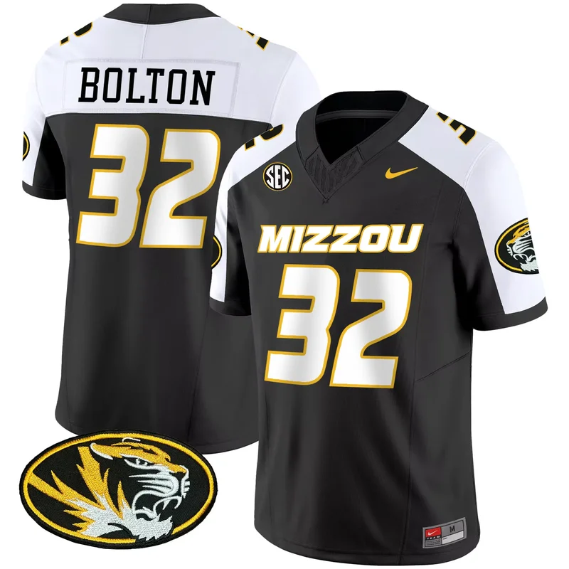 Black Gold Nick Bolton missouri tigers Gold jersey all stitched - Image 4