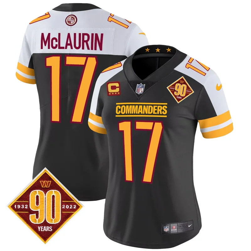 Burgundy Alternate Terry McLaurin washington commanders 90th anniversary patch jersey all stitched - Image 5