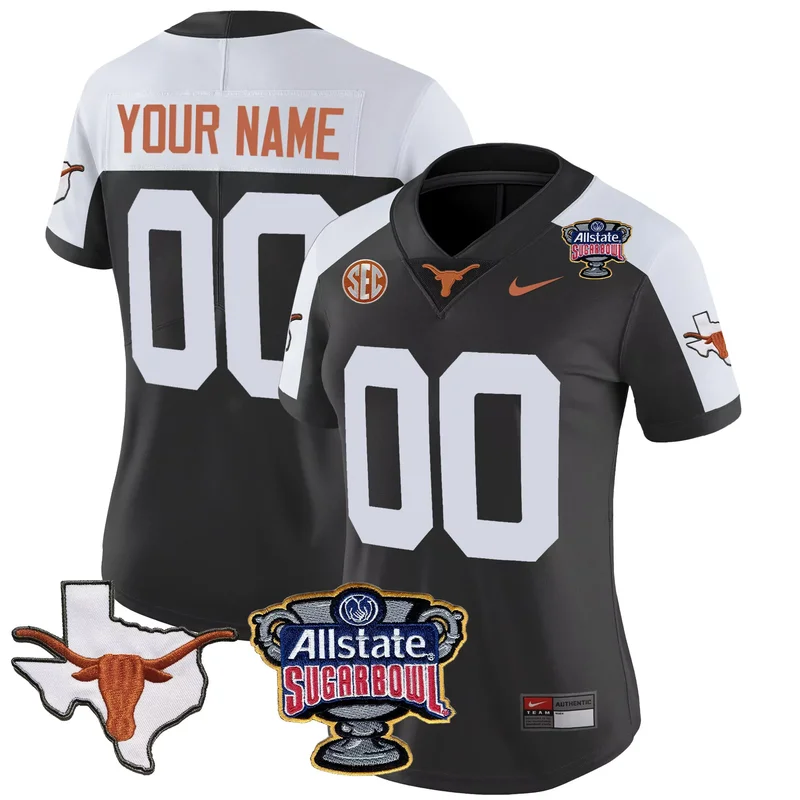 Black Alternate Arch Manning texas longhorns sugar bowl sec patch jersey all stitched - Image 3