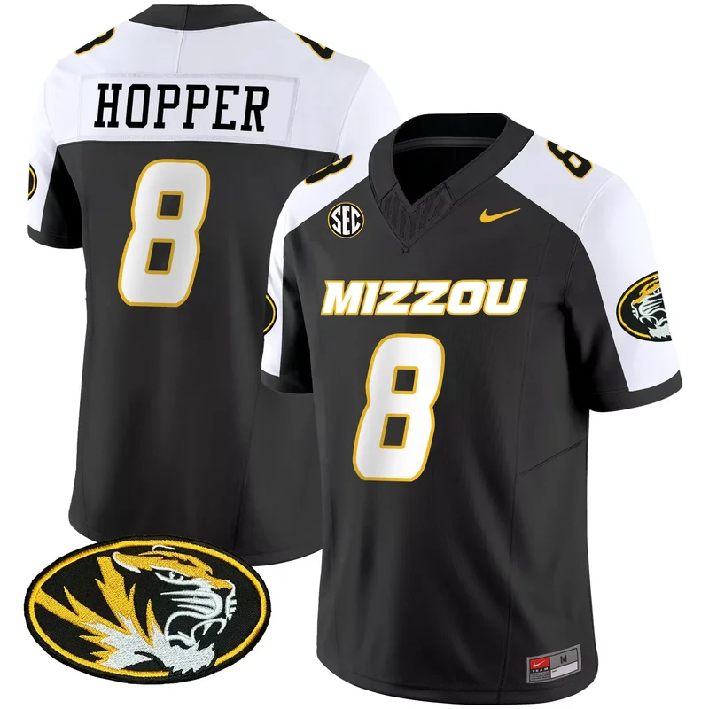 Black Gold Cody Schrader missouri tigers Gold jersey all stitched - Image 4