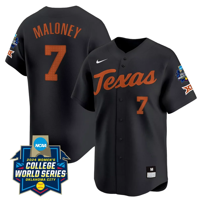 Black Ashton Maloney texas longhorns college world series champions jersey all stitched - Image 4