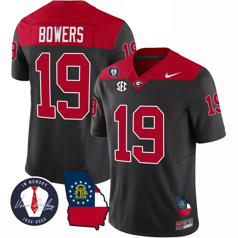 Black #1 Team georgia bulldogs 2023 jersey v4 georgia map all stitched - Image 2