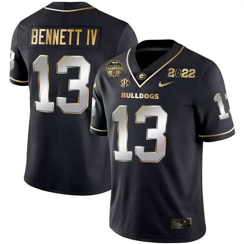 Black Brock Vandagriff Georgia Bulldogs CFP National Champions Jersey All Stitched - Image 4